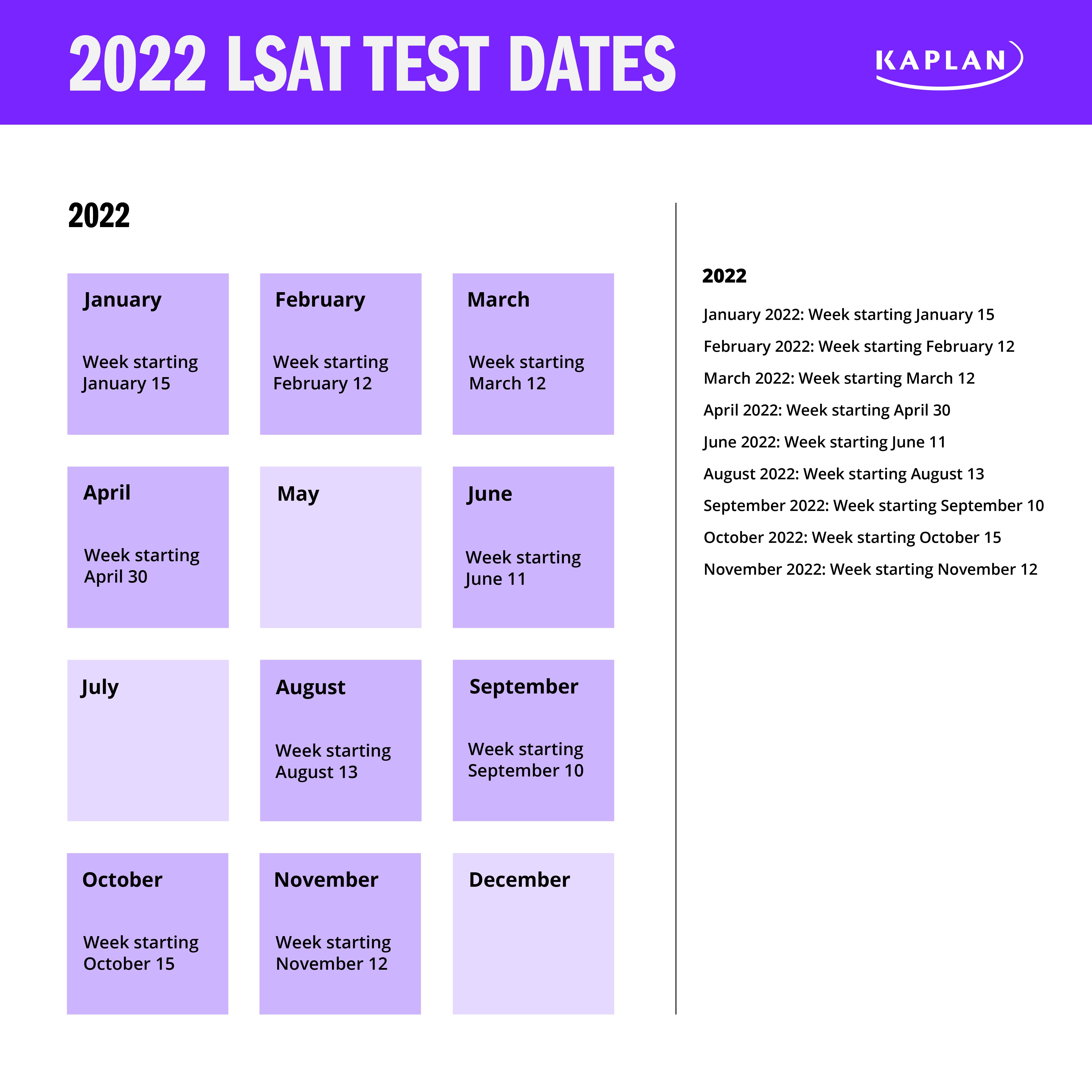 LSAT Test Dates 2022