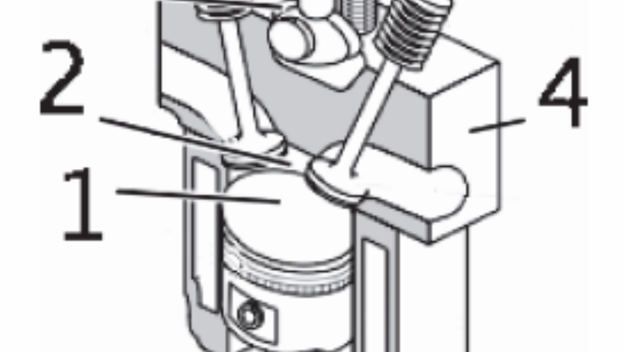 Where does combustion take place in the engine?