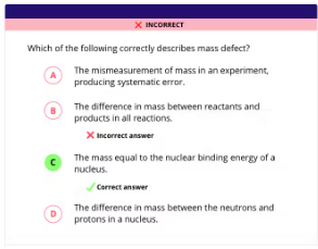 Example of a Kaplan MCAT Qbank question.