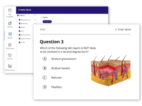 Example of a Kaplan MCAT practice question.