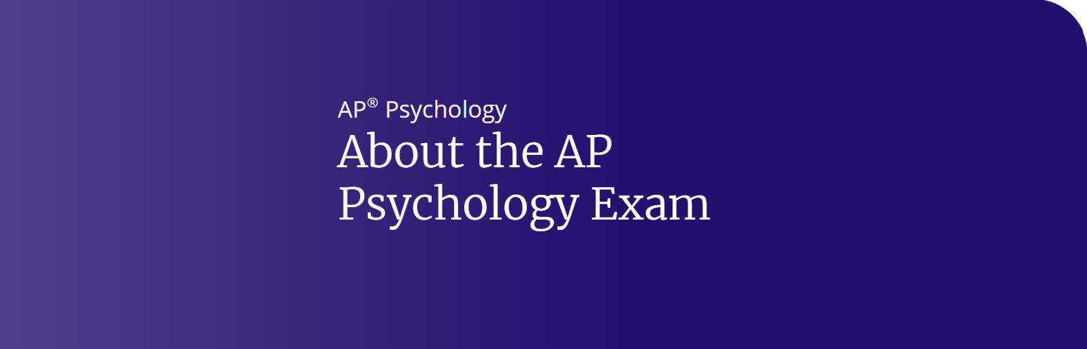 About the AP Psychology Exam