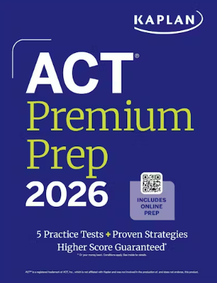 Kaplan ACT Premium Prep 2026 book