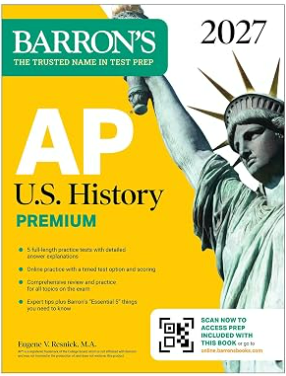 Barron's AP U.S. History book 2027