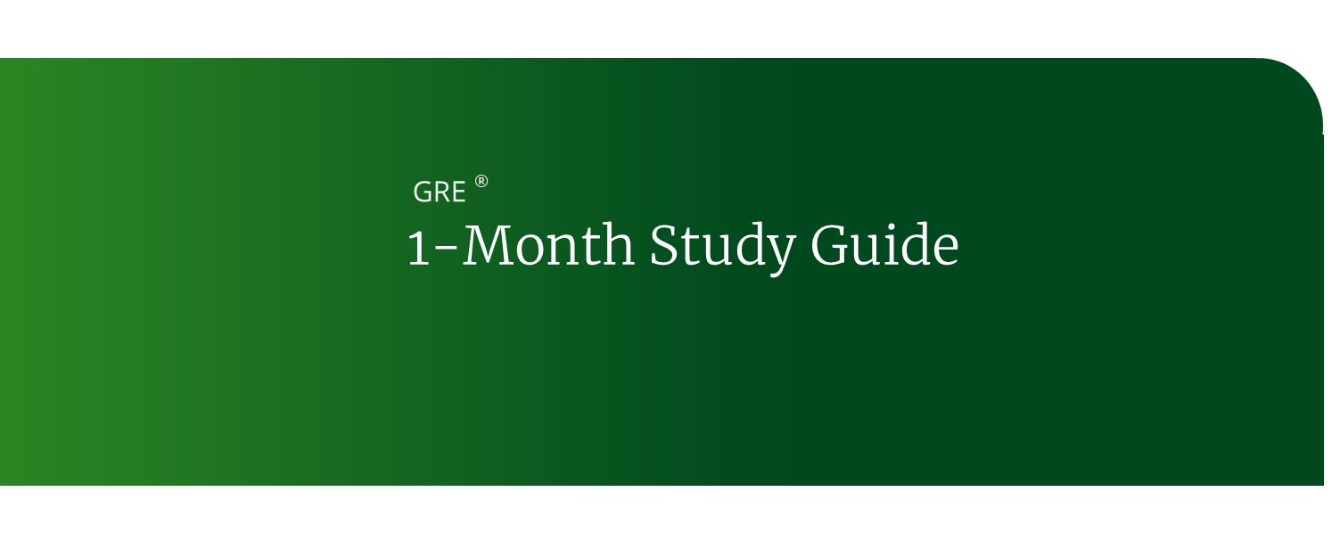 how to study for the GRE in one month