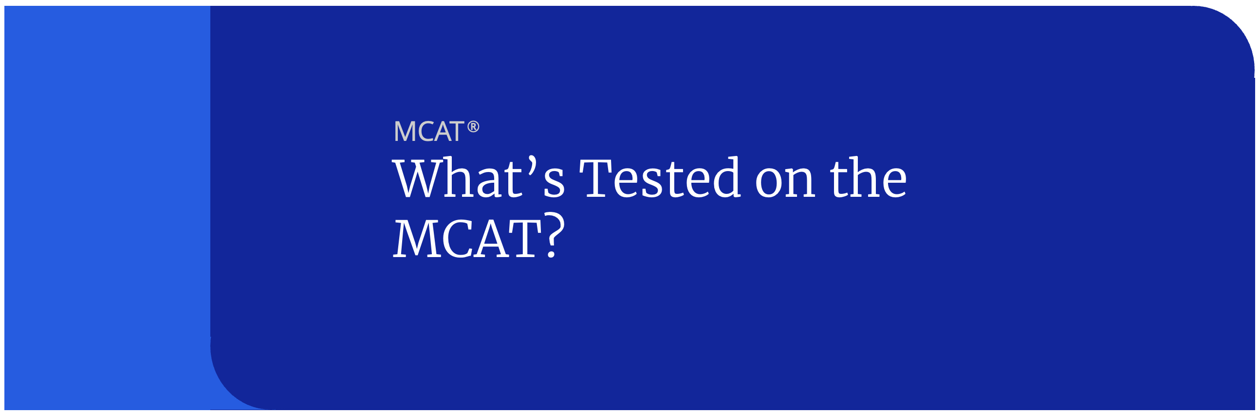 what is tested on the mcat exam